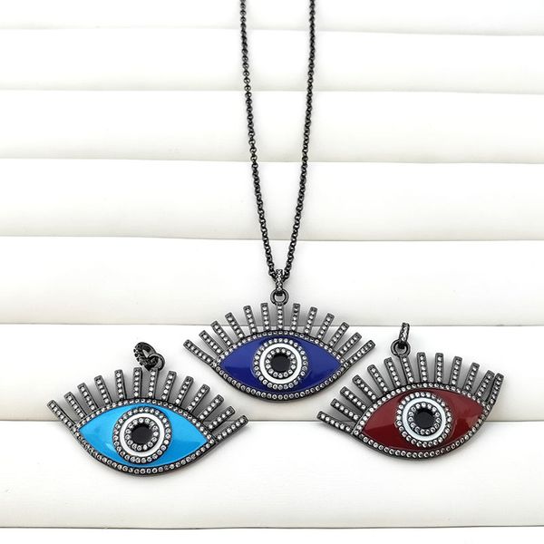 5strands new design charm filled enamel cz micro pave jewelry women fashion eyelash enamel pendant necklace 495, Silver
5strands new design charm filled enamel cz micro pave jewelry women fashion eyelash enamel pendant necklace 495, Silver