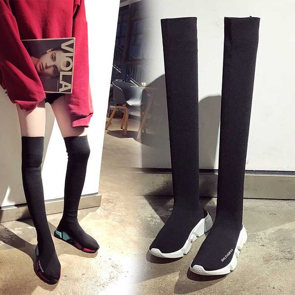 new fashion women socks boots long slim over the knee high boots 2020 autumn winter stretch fabric wedge shoes woman, Black
new fashion women socks boots long slim over the knee high boots 2020 autumn winter stretch fabric wedge shoes woman, Black