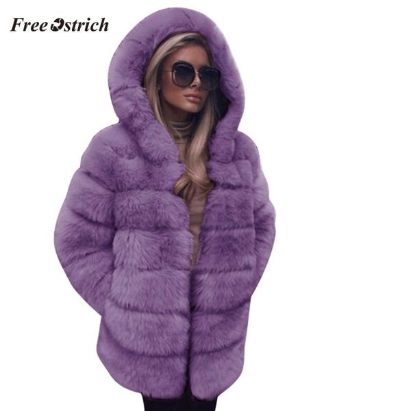 ostrich fluffy hoodie faux fur coat women winter solid winter warm overcoat female plus size long casual outerwear 91023, Black
ostrich fluffy hoodie faux fur coat women winter solid winter warm overcoat female plus size long casual outerwear 91023, Black
