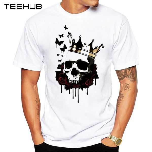 2019 teehub men's fashion king of skull printed t-shirt short sleeve novelty design cool tee
2019 teehub men's fashion king of skull printed t-shirt short sleeve novelty design cool tee