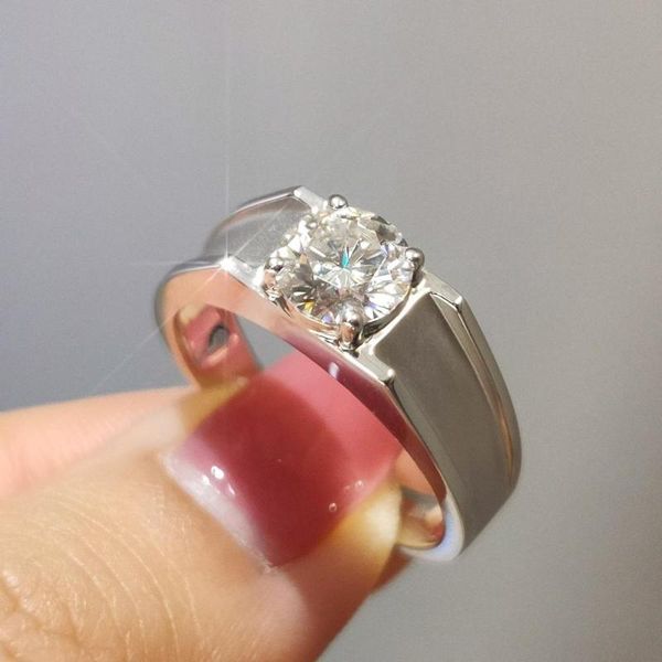 cluster rings pure 14k white gold moissanite men ring luxury smooth setting engagement anniversary 1ct d color jewelry, Golden;silver
cluster rings pure 14k white gold moissanite men ring luxury smooth setting engagement anniversary 1ct d color jewelry, Golden;silver