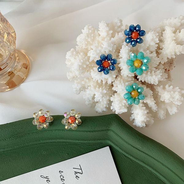 trendy korean cute flower stud earrings for women boho geometric statement earring fashion weave crystal flower jewelry, Golden;silver
trendy korean cute flower stud earrings for women boho geometric statement earring fashion weave crystal flower jewelry, Golden;silver