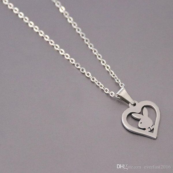 wholesale 10pc/lot little bunny stainless steel custom necklace rabbit heart pendants necklaces women kids fashion minimalist jewelry sn149, Silver
wholesale 10pc/lot little bunny stainless steel custom necklace rabbit heart pendants necklaces women kids fashion minimalist jewelry sn149, Silver