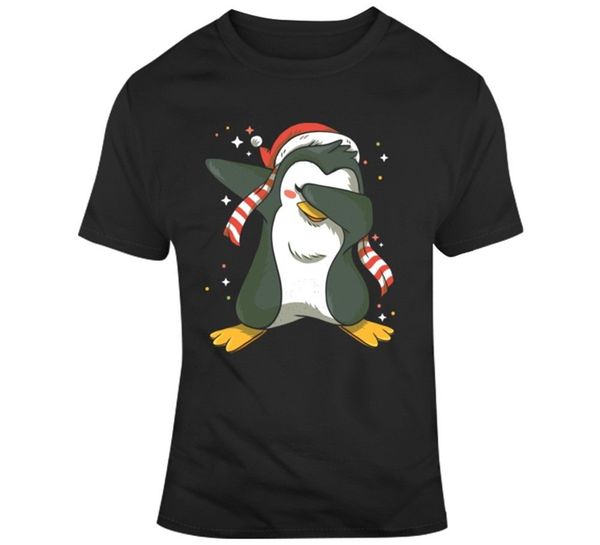 christmas winter penguin dab dabbing funny dance t-shirt teenage pop tee shirt