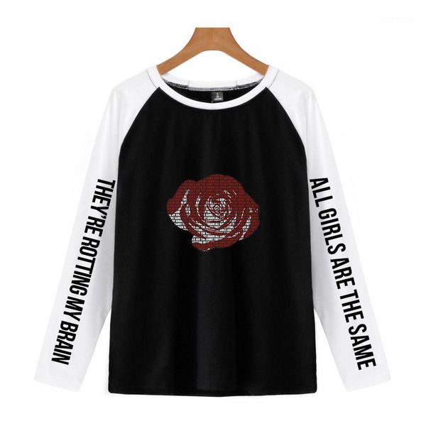 loose long sleeved crew neck pullover t shirts mens fashion tees juice wrld mens designer tshirts rap letter printed casual, White;black
loose long sleeved crew neck pullover t shirts mens fashion tees juice wrld mens designer tshirts rap letter printed casual, White;black