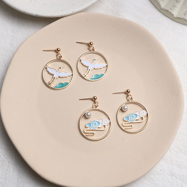 dangle & chandelier jouval fashion chinese style vintage pearl round drop earrings for women female harajuku cute cloud bird earings jewelry, Silver
dangle & chandelier jouval fashion chinese style vintage pearl round drop earrings for women female harajuku cute cloud bird earings jewelry, Silver