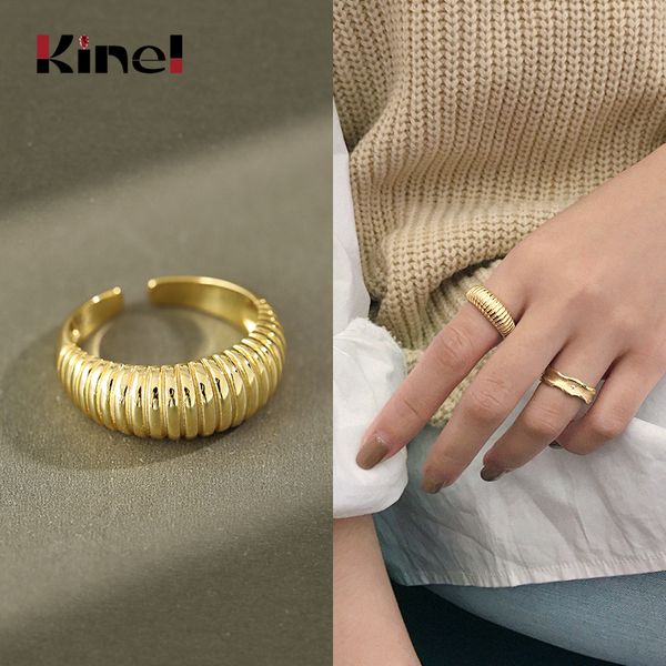 kinel 14k gold ring sterling silver ladies open ins retro simple winding spring ring korea jewelry silver 925 party accessories, Golden;silver
kinel 14k gold ring sterling silver ladies open ins retro simple winding spring ring korea jewelry silver 925 party accessories, Golden;silver