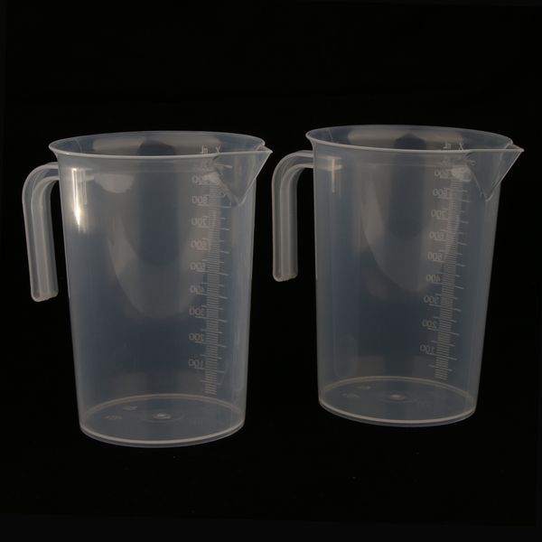 2 pieces 1000ml plastic clear graduated liquid measuring cup jug with handle 
2 pieces 1000ml plastic clear graduated liquid measuring cup jug with handle