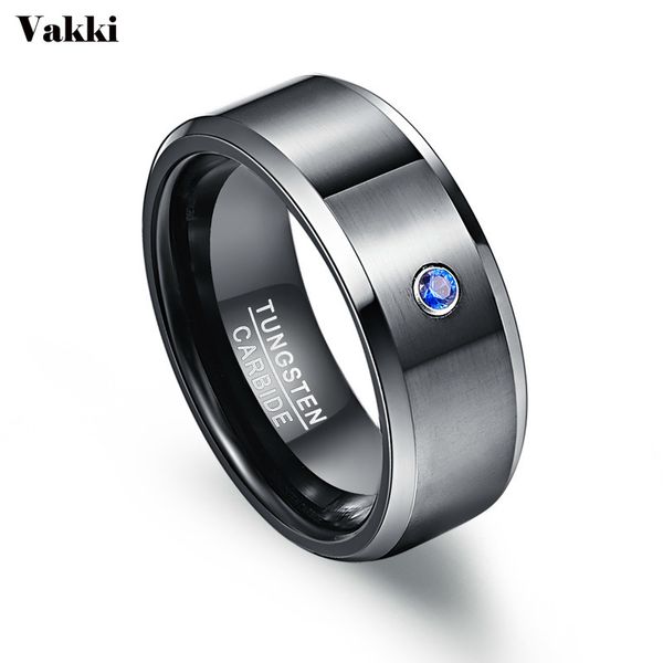wedding rings vakki men's 8mm tungsten carbide black brushed blue cubic zirconia band polished beveled size 7-12, Slivery;golden
wedding rings vakki men's 8mm tungsten carbide black brushed blue cubic zirconia band polished beveled size 7-12, Slivery;golden