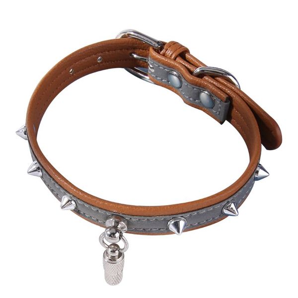 leather cat dog reflective collar with id tag pendant rivets necklace 090c
leather cat dog reflective collar with id tag pendant rivets necklace 090c