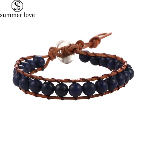 charm bracelets handmade wrap leather bracelet wax string matte natural stone beads for men women woven accessories jewelry, Golden;silver
charm bracelets handmade wrap leather bracelet wax string matte natural stone beads for men women woven accessories jewelry, Golden;silver