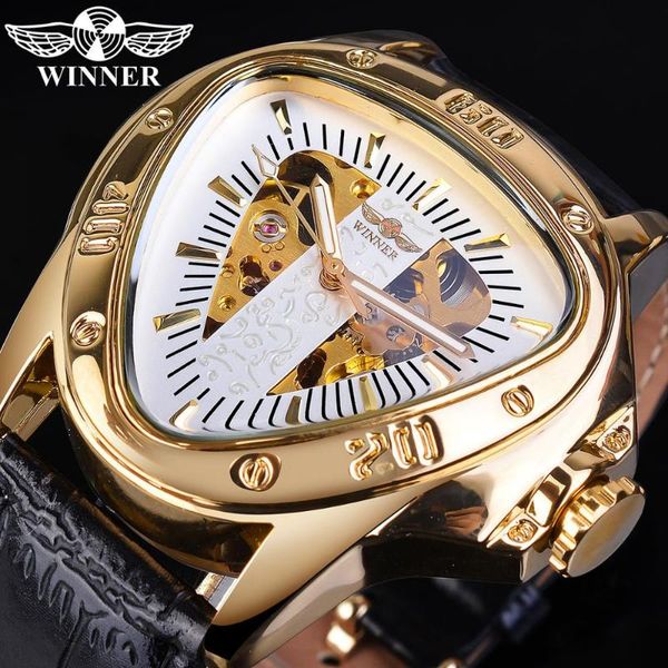 winner golden men's mechanical sport watch male automatic triangle dial leather band watches relogio masculino reloj clock, Slivery;brown
winner golden men's mechanical sport watch male automatic triangle dial leather band watches relogio masculino reloj clock, Slivery;brown