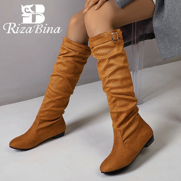 rizabina size 34-44 women long boots buckle flat heel women winter knee high boots daily warm shoes ladies footwear, Black
rizabina size 34-44 women long boots buckle flat heel women winter knee high boots daily warm shoes ladies footwear, Black