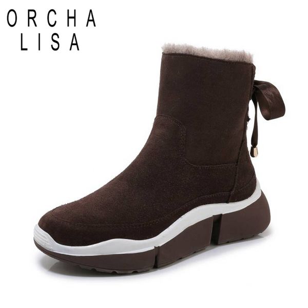 orcha lisa women's mid-calf boots genuine leather fur wool round toecow suede snow winter warm boots platform riband size 35-39, Black
orcha lisa women's mid-calf boots genuine leather fur wool round toecow suede snow winter warm boots platform riband size 35-39, Black