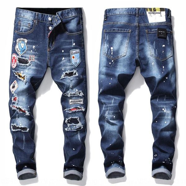 trendy brand embroidered jeans men's stretch slim-fit pants spring jeans and jeansembroidered jeansnew broken patch trendy men's l, Blue
trendy brand embroidered jeans men's stretch slim-fit pants spring jeans and jeansembroidered jeansnew broken patch trendy men's l, Blue