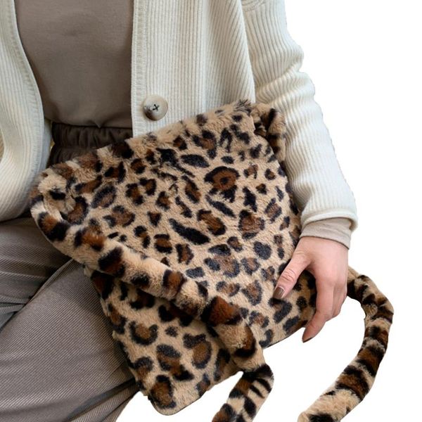 leopard shoulder storage bag plush cross body shopping bags soft lightweight long strap large capacity travel satchel for women
leopard shoulder storage bag plush cross body shopping bags soft lightweight long strap large capacity travel satchel for women