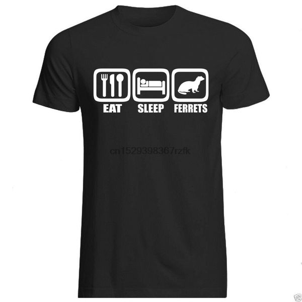 eat sleep ferrets t-shirt all sizes col (brand pet stout weasel fox