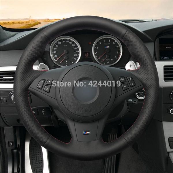 car steering wheel cover steering wrap black leather hand sewing diy for e60 e63 e64 cabrio m6 2005-2010
car steering wheel cover steering wrap black leather hand sewing diy for e60 e63 e64 cabrio m6 2005-2010