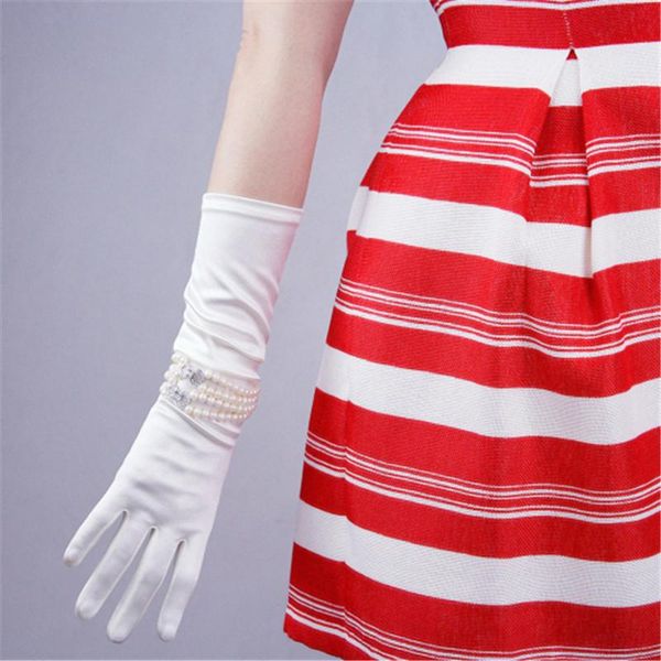 silk gloves 38cm elastic silk satin white beige pearl long female sunscreen gloves scm38, Blue;gray
silk gloves 38cm elastic silk satin white beige pearl long female sunscreen gloves scm38, Blue;gray