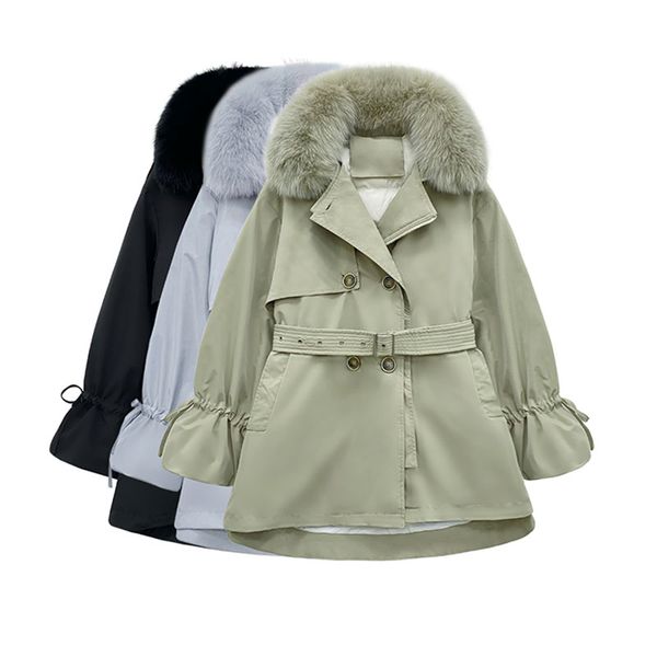women's down & parkas 2021 thick winter jacket women parka mid long coat real fur collar korean fashion loose warm outerwear liner deta, Black
women's down & parkas 2021 thick winter jacket women parka mid long coat real fur collar korean fashion loose warm outerwear liner deta, Black