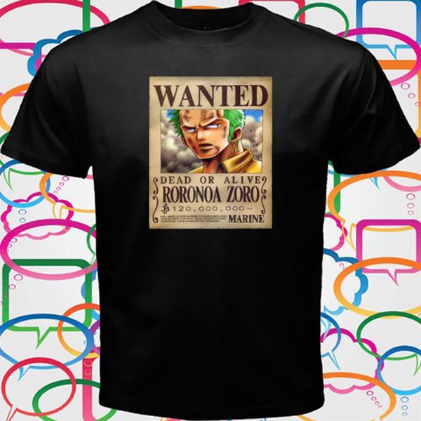 one piece "zoro wanted" anime manga men's black new men t shirt fashion men brand fitness slim fit political t shirts
one piece "zoro wanted" anime manga men's black new men t shirt fashion men brand fitness slim fit political t shirts