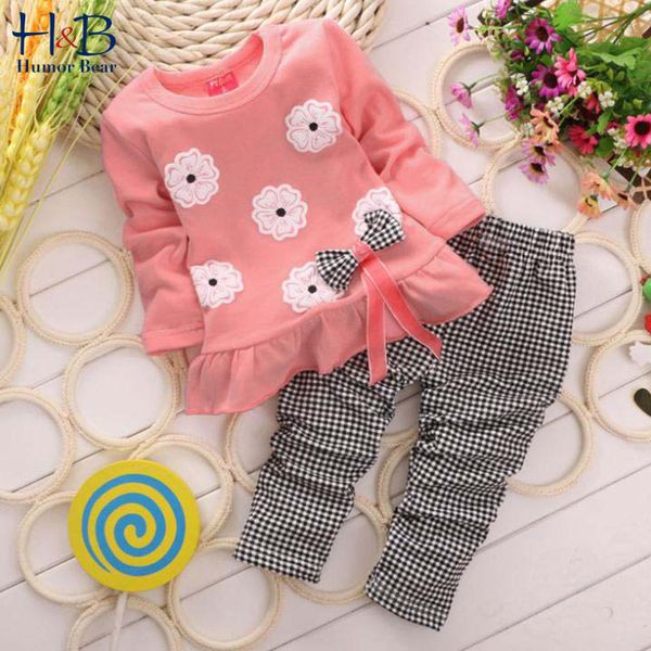 humor bear girls clothing sets spring and autumn korean girl flower bowknot long sleeve + plaid pants 2-piece suits, White
humor bear girls clothing sets spring and autumn korean girl flower bowknot long sleeve + plaid pants 2-piece suits, White