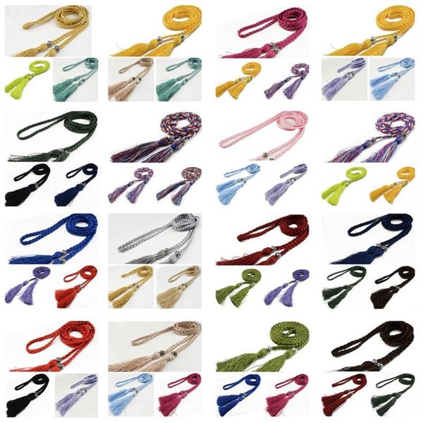 3 pcs женщины плетеный кисточкой пояс сплетенный узел декор талией rope само tie waistband blthg20002, Black;brown
3 pcs женщины плетеный кисточкой пояс сплетенный узел декор талией rope само tie waistband blthg20002, Black;brown
