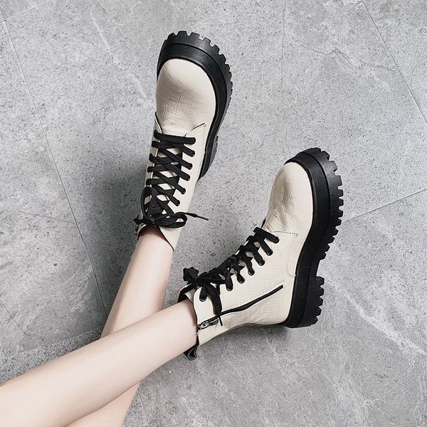 fashion cross strap platform ankle boots for women pu leather short chunky boots woman waterproof casual shoes ladies, Black
fashion cross strap platform ankle boots for women pu leather short chunky boots woman waterproof casual shoes ladies, Black