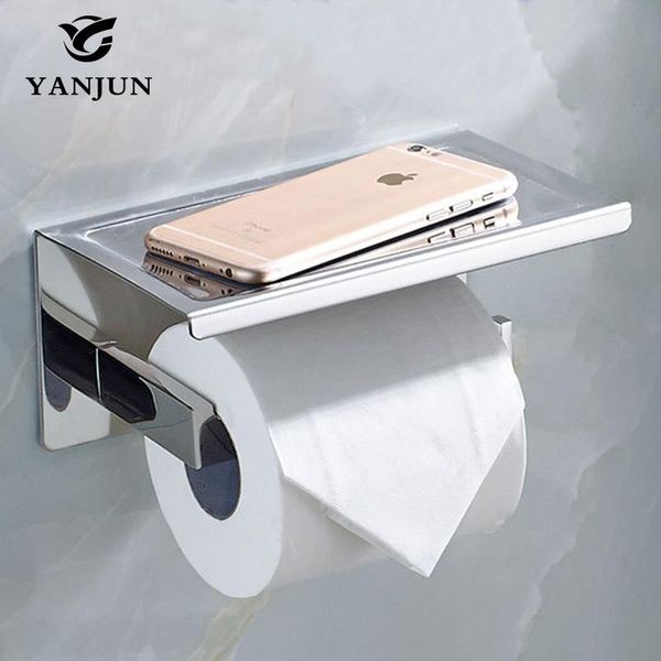 yanjun sanitary paper toilet paper holder with phone shelf self adhesive roll dispenser bathroom accessories yj-8820 t200425
yanjun sanitary paper toilet paper holder with phone shelf self adhesive roll dispenser bathroom accessories yj-8820 t200425