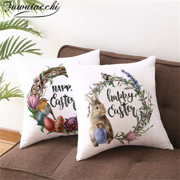 fuwatacchi happy easter words pillow case cute cover wreath printed throw pillows cover for home sofa decorations
fuwatacchi happy easter words pillow case cute cover wreath printed throw pillows cover for home sofa decorations