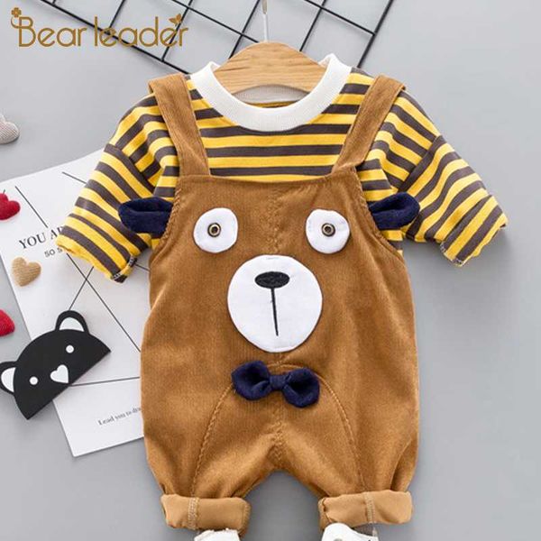 bear leader boys cartoon cute clothing sets new autumn kids boy striped clothes t-shirt and suspender pants 2pcs kids outfits, White
bear leader boys cartoon cute clothing sets new autumn kids boy striped clothes t-shirt and suspender pants 2pcs kids outfits, White