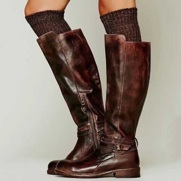 women knee high boots gladiator low heels knight warm shoes booties vintage pu leather round toe matin shoe botas mujer hp2647, Black
women knee high boots gladiator low heels knight warm shoes booties vintage pu leather round toe matin shoe botas mujer hp2647, Black