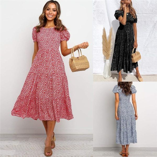 casual floral printed o-neck lantern sleeve high waisted dresses women clothing new style women designer dresses fashion, White;black
casual floral printed o-neck lantern sleeve high waisted dresses women clothing new style women designer dresses fashion, White;black