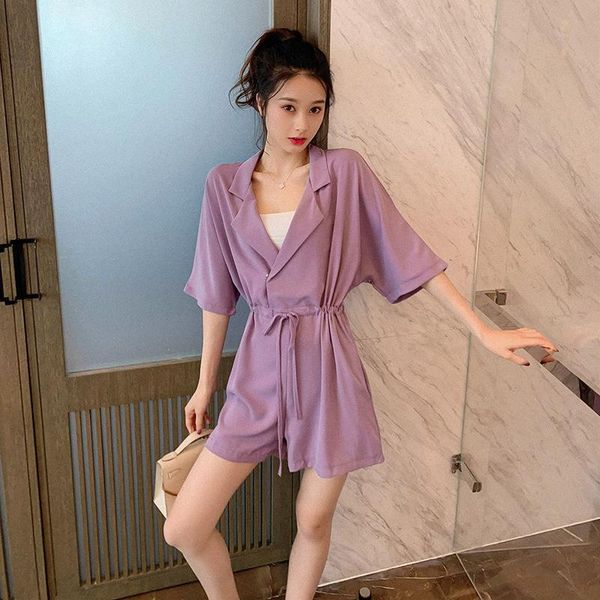 missky women's jumpsuit solid colorsiamese shorts summer lapel short-sleeve high waist wide leg casual female jumpsuit pants, Black;white
missky women's jumpsuit solid colorsiamese shorts summer lapel short-sleeve high waist wide leg casual female jumpsuit pants, Black;white