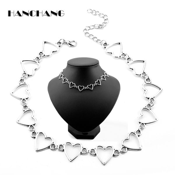 fashion love heart chain necklace women choker necklaces for female jewelry valentines party girl gift, Silver
fashion love heart chain necklace women choker necklaces for female jewelry valentines party girl gift, Silver