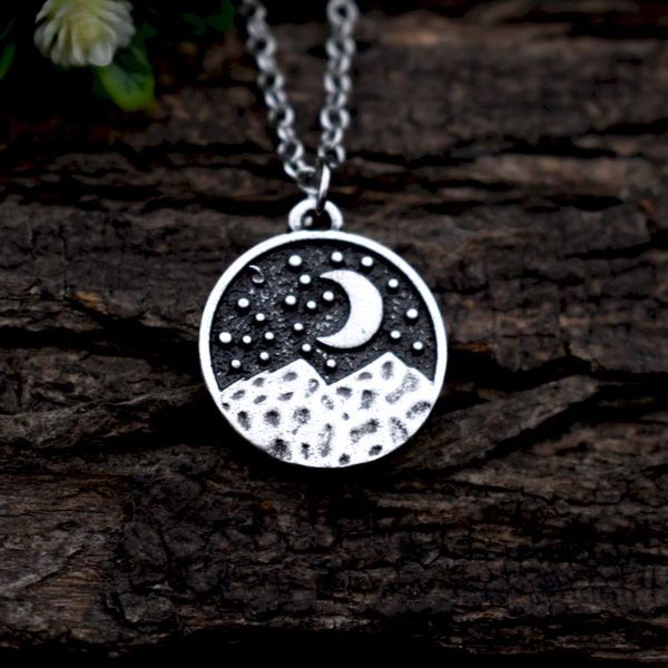 chains 1pcs mountain necklace under the moon adventure awaits wilderness range, Silver
chains 1pcs mountain necklace under the moon adventure awaits wilderness range, Silver