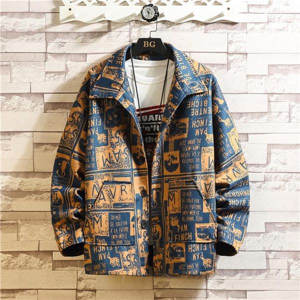 mens letter loose jackets lapel neck long sleeve high street autumn winter coat male single breasted clothes, Black;brown
mens letter loose jackets lapel neck long sleeve high street autumn winter coat male single breasted clothes, Black;brown