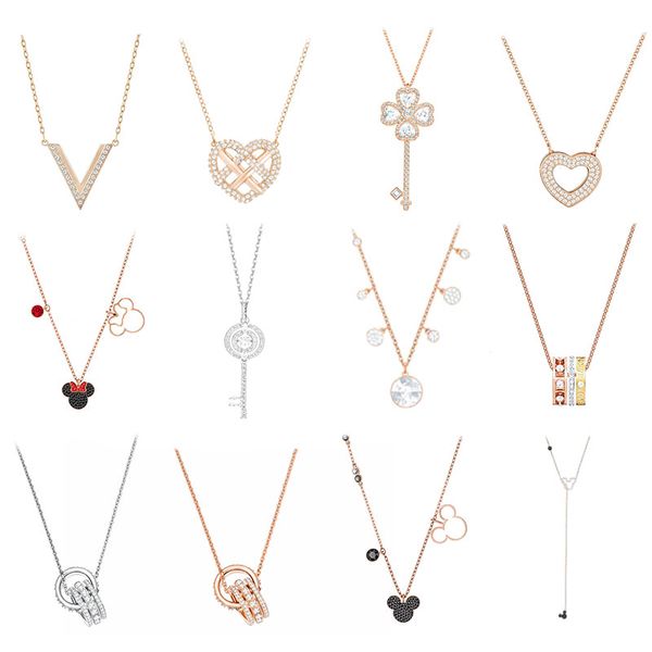 swa original v necklace heart-shaped hollow key series is suitable for women to party, Silver
swa original v necklace heart-shaped hollow key series is suitable for women to party, Silver