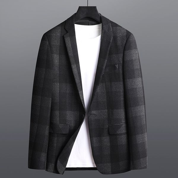 men's suits & blazers blazer spring and autumn casual suit jacket fashion slim plaid business wear, White;black
men's suits & blazers blazer spring and autumn casual suit jacket fashion slim plaid business wear, White;black