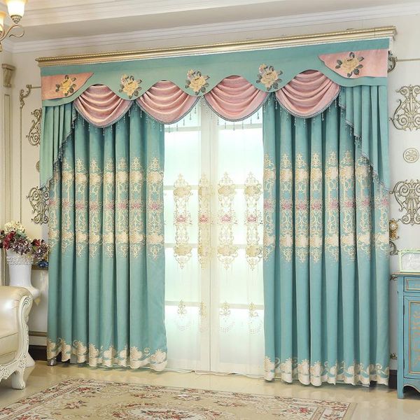 european style curtains for living room dining bedroom high-end embroidered curtains tulle window valance can be customized
european style curtains for living room dining bedroom high-end embroidered curtains tulle window valance can be customized