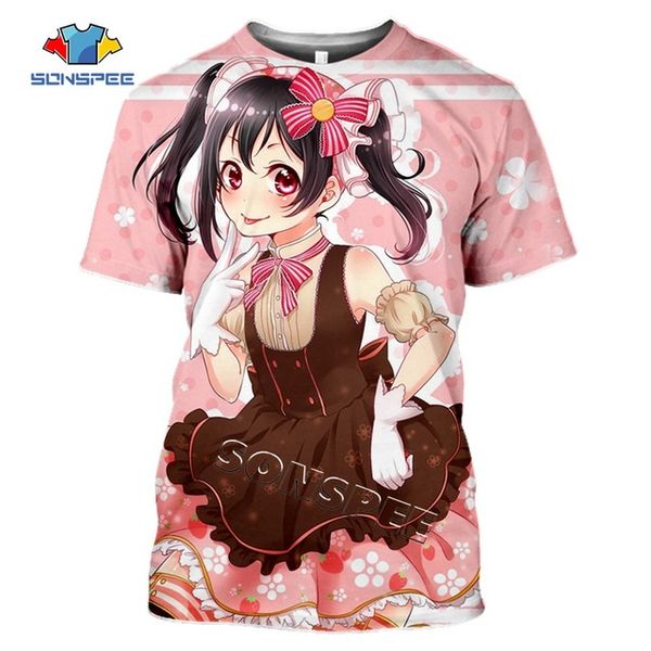 men anime loli girl love live 3d print shirts oversized oversized kawaii men clothing