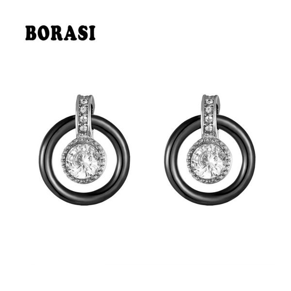 new hollow round white ceramic earrings fashion heart zircon stud earrings luxury ceramic wedding bridal for women, Golden;silver
new hollow round white ceramic earrings fashion heart zircon stud earrings luxury ceramic wedding bridal for women, Golden;silver