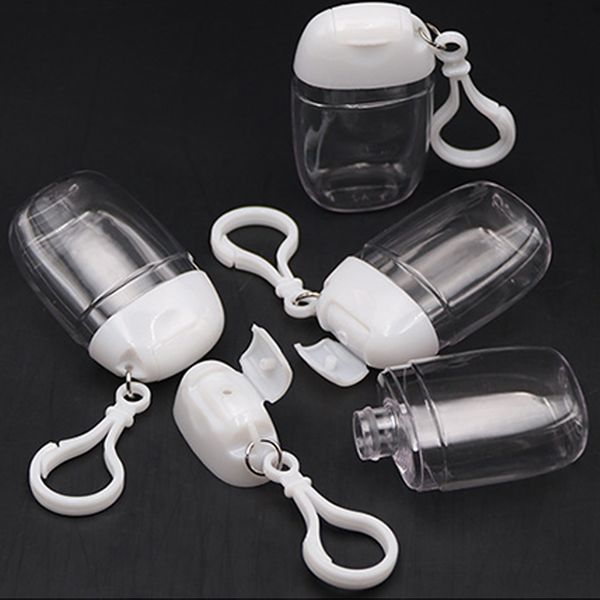transparent hand sanitizer bottle plastic refillable containers travel bottle 30ml with key ring hook
transparent hand sanitizer bottle plastic refillable containers travel bottle 30ml with key ring hook