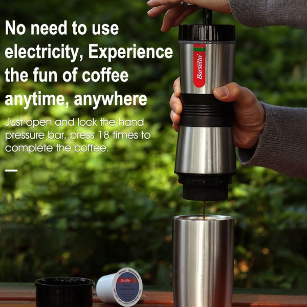 barsetto portable manual coffee machine espresso coffee maker outdoor travel hand press powder/capsule coffee 236-355ml
barsetto portable manual coffee machine espresso coffee maker outdoor travel hand press powder/capsule coffee 236-355ml