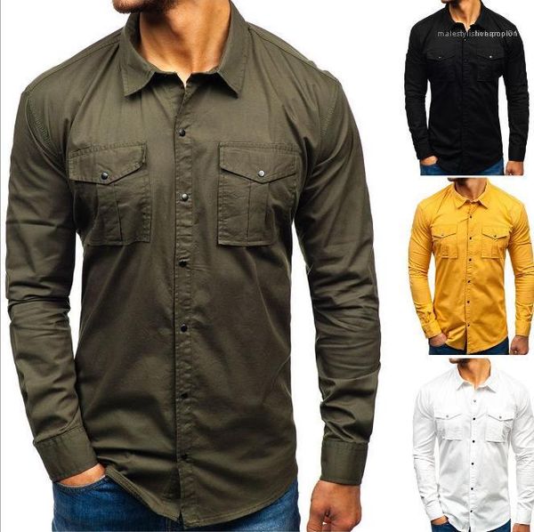 cargo casual shirts solid color male clothing mens 2020 designer luxury shirts long sleeve multi pocket, White;black
cargo casual shirts solid color male clothing mens 2020 designer luxury shirts long sleeve multi pocket, White;black