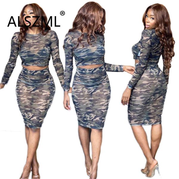 o neck long sleeve camouflage crop and dress tight club party lady fashion tracksuits high street outfits, Gray
o neck long sleeve camouflage crop and dress tight club party lady fashion tracksuits high street outfits, Gray