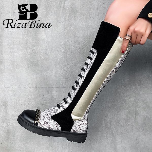 boots rizabina women knee cross strap warm fur winter shoes zipper long fashion lady flats footwear size 34-43, Black
boots rizabina women knee cross strap warm fur winter shoes zipper long fashion lady flats footwear size 34-43, Black