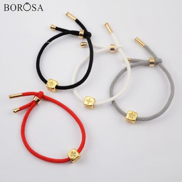 charm bracelets borosa handmade bracelet square metal beads rope cz micro paved homme adjustable wx1339-b, Golden;silver
charm bracelets borosa handmade bracelet square metal beads rope cz micro paved homme adjustable wx1339-b, Golden;silver