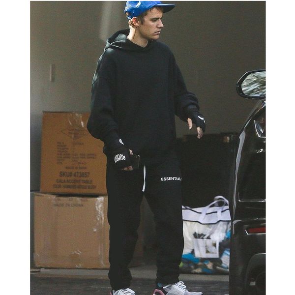 fog fear sweatpants god double line velvet trendy celebrity beber pants of inspired essentials basic drawstring plus kgtth, Black
fog fear sweatpants god double line velvet trendy celebrity beber pants of inspired essentials basic drawstring plus kgtth, Black