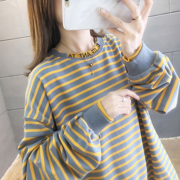 2020 autumn new striped super cec sweater women's coat sweater coatloose korean fake two-piece women's coat hmzbe, Black
2020 autumn new striped super cec sweater women's coat sweater coatloose korean fake two-piece women's coat hmzbe, Black